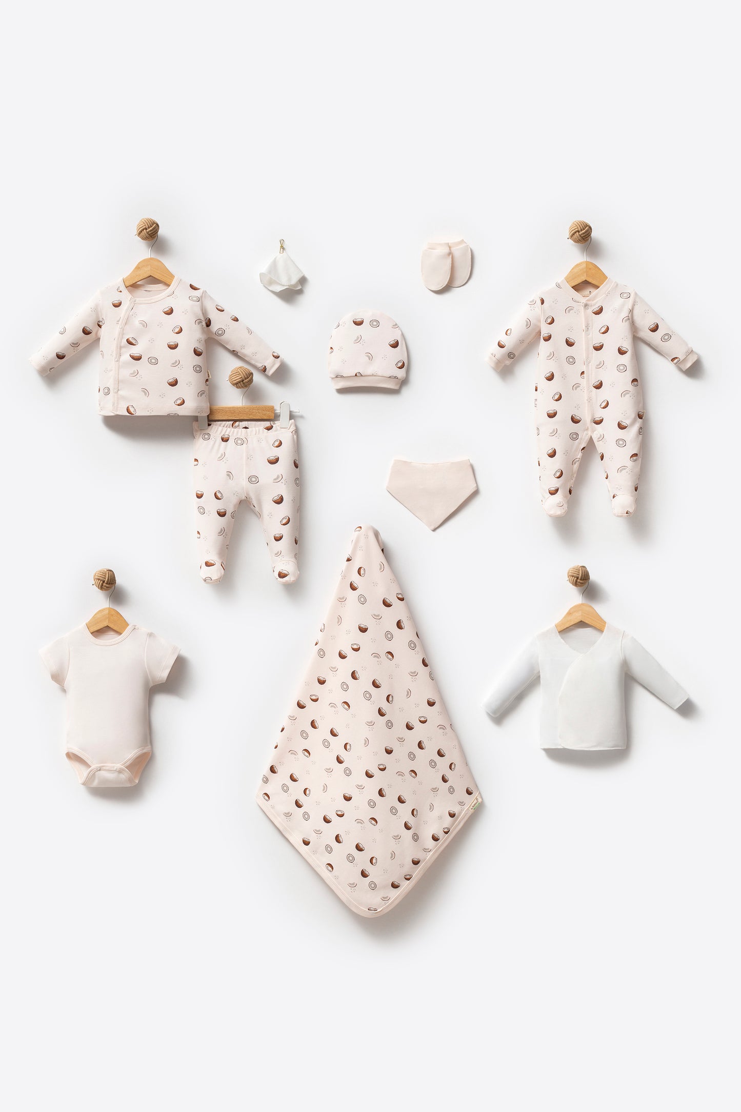 SET ZA NOVOROĐENČE KOKOS DESET DELOVA