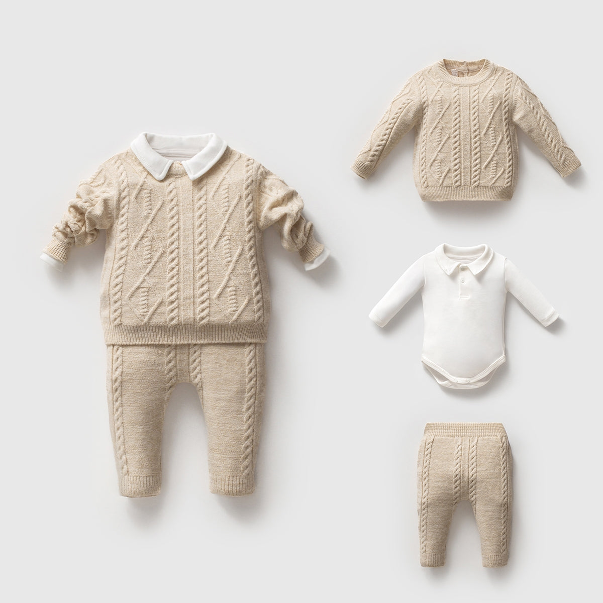 PREMIUM KNIT DŽEMPER I PANTALONICE U SETU SA BODIĆEM