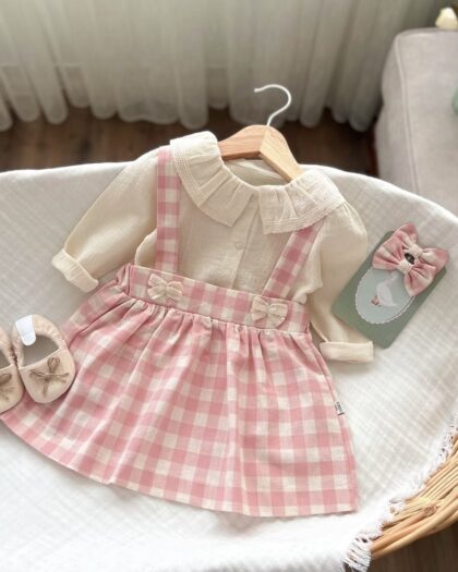 ROSIE GINGAM HALJINICA I KOŠULJICA SA ŠNALICAMA