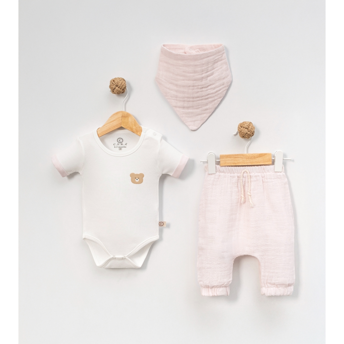 TRODELNI PAMUK-MUSLIN MEDA SET