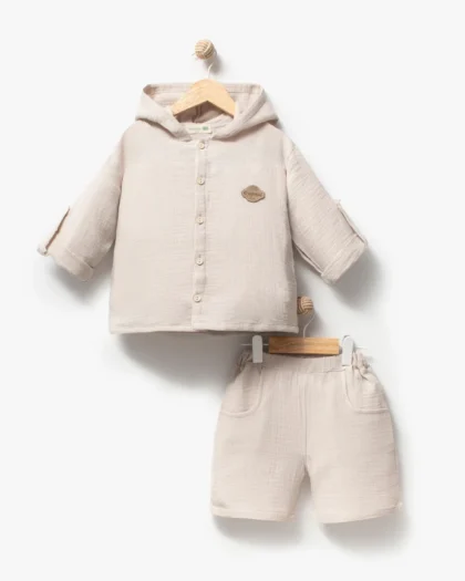 LETNJI MUSLIN SET SA KAPULJAČOM