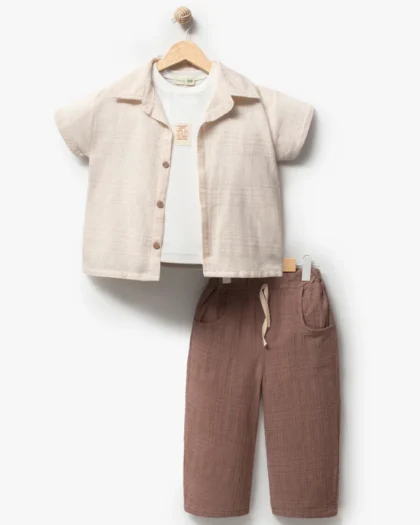 KOŠULJA, PANTALONE I MAJICA SET