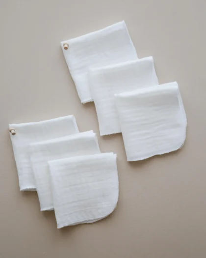 SET OD 6 BELIH MUSLIN MARAMICA