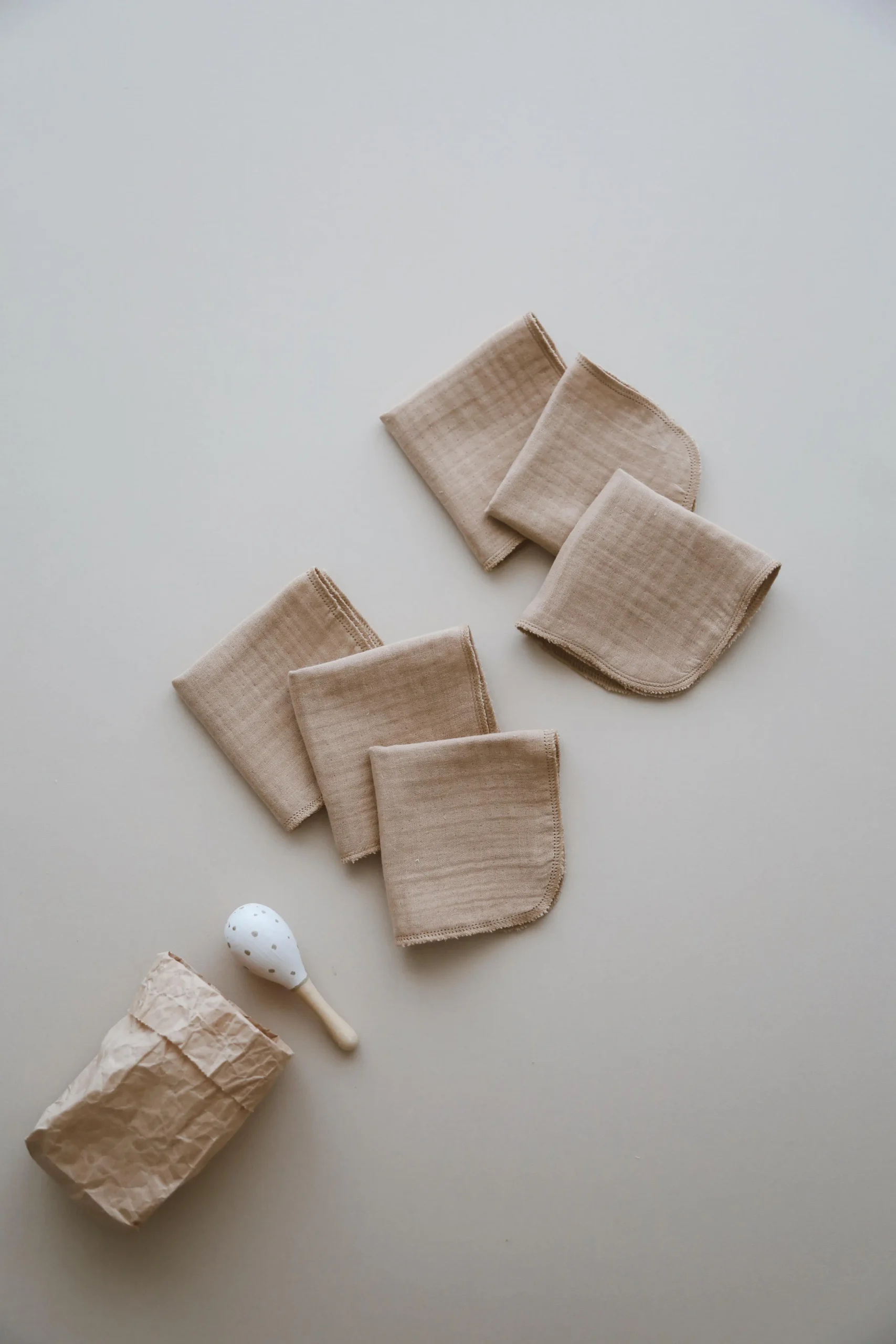 SET OD 6 MUSLIN MARAMICA KAPUĆINO - Slika 4