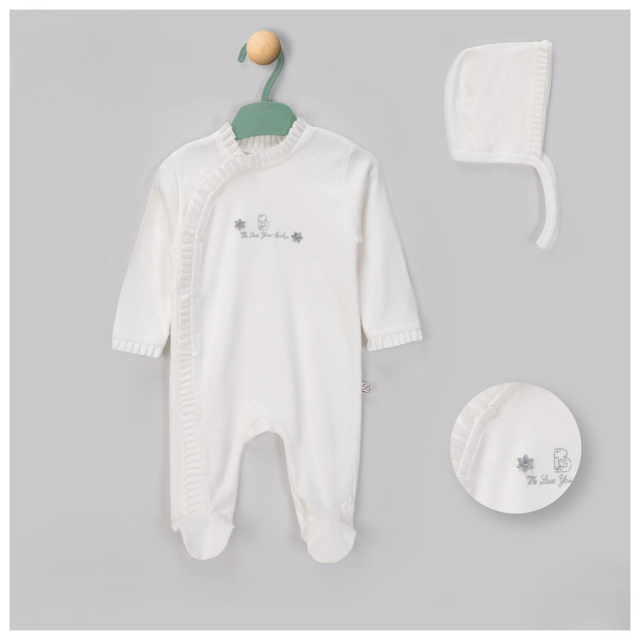 KOMBINEZON LOVE YOU BABY SA KAPICOM