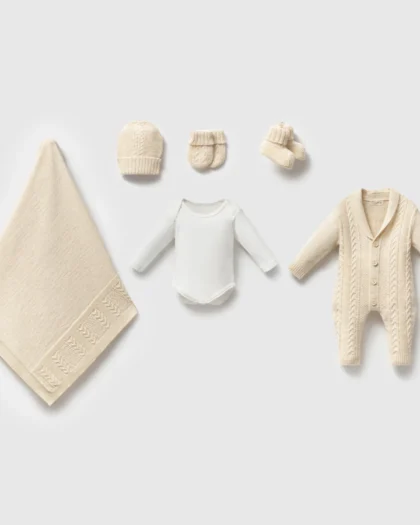 NIPPERLAND BABY CREAM KNIT - 6 delova