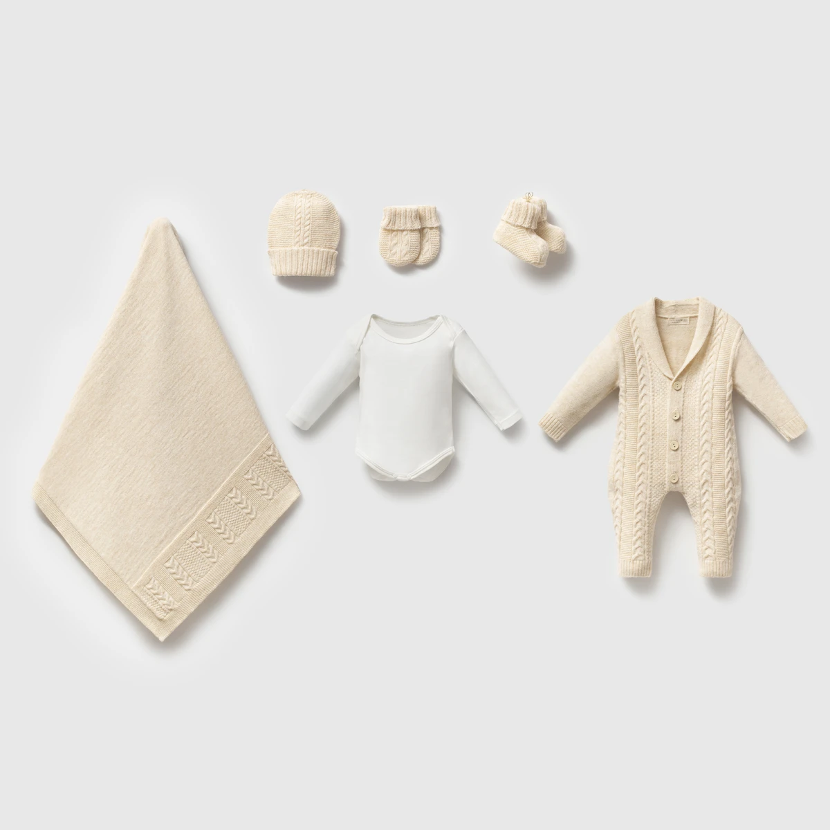 NIPPERLAND BABY CREAM KNIT - 6 delova