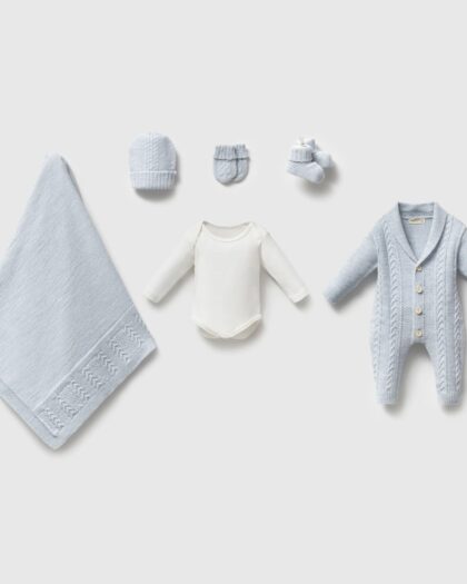 NIPPERLAND BABY BLUE KNIT - 6 delova